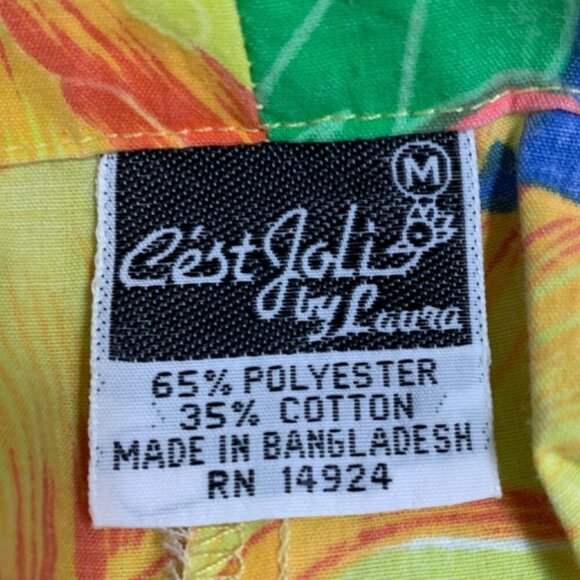 Cest Joli Men Floral Shorts Medium Pol - Picture 5 of 5